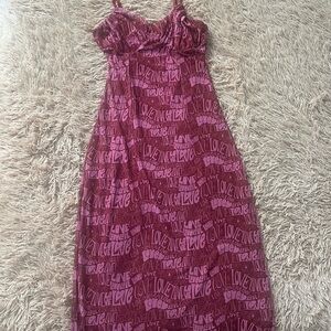 Urban Outfitters Red and Pink Dress
